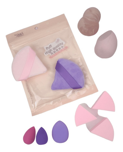 Set De Esponjas De Maquillaje De Varios Diseños Y Colores