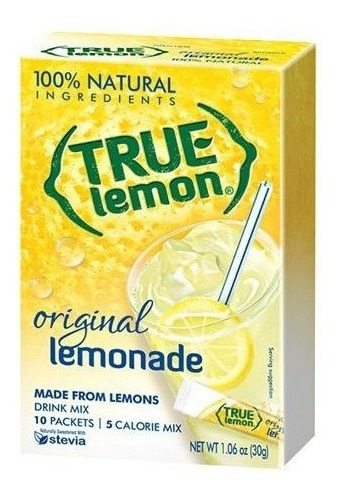 Limonada 100% Natural Verdadera 10 Ct Paquete De 3