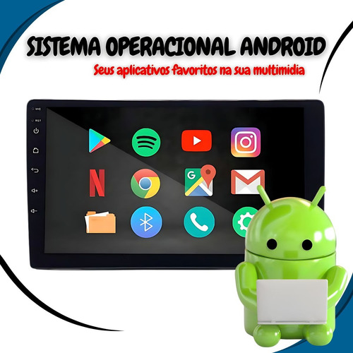 Central Multimídia 9 Polegadas Androidauto Carplay Bluetooth