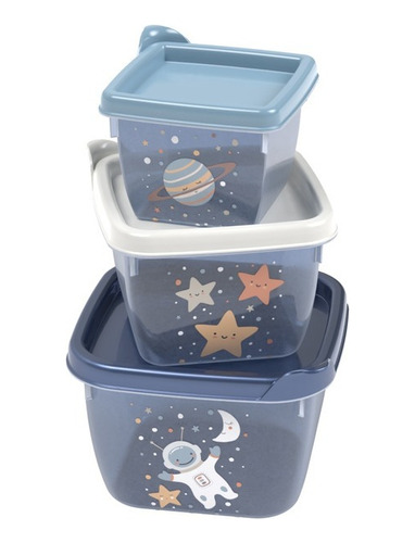 Set 3 Piezas Tuppers Almacenamiento Buba, Mvd Kids