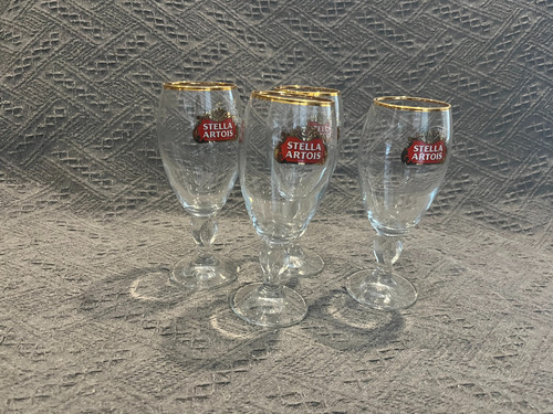 Set 4 Copas Chalice Cerveza Stella Artois 250ml Sin Color (Usado)