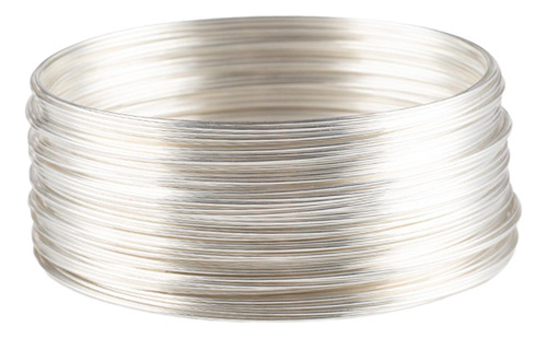 50 Bucles De Alambre De Joyería Para Hacer Joyas, Plata