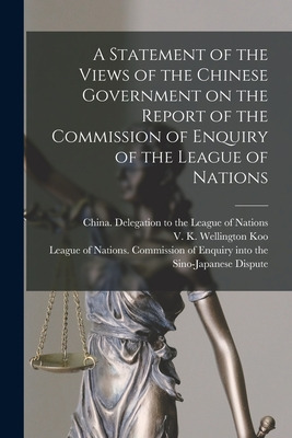 Libro A Statement Of The Views Of The Chinese Government ...