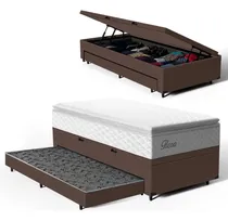 Comprar Bicama Box Baú E Colchão Molas Ensacadas C\u002F Cama Auxiliar