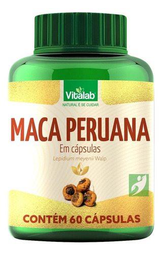 Maca Peruana 500mg 60cáps Reduz Cansaço Aumenta Vitalidade Sabor Sem Sabor