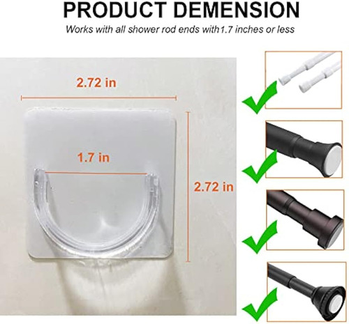 Soporte Para Barra De Ducha, Soporte Para Barra De Cortina D