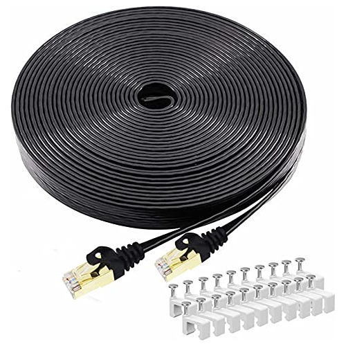 Cat 8 Ethernet Cable 50 Ft, Busohe High Speed Flat Internet