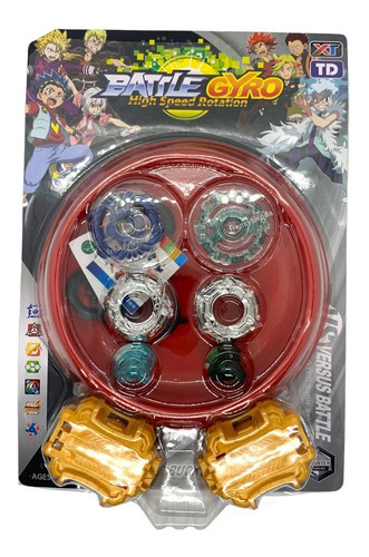 Imagen 2 de 3 de Beyblade Burst Tornado Estadio Pista + 2 Bey Blade Trompo