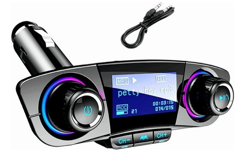 Reproductor Mp3 Bluetooth Para Coche Bt06 Y Cargador Automot