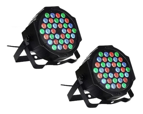 Pack 2 Focos Luces Led Rgb  Dmx Audioritmico Dj Fiesta