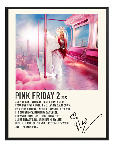 Poster Nicki Minaj Album Music Tracklist Pink Friday 2 12080