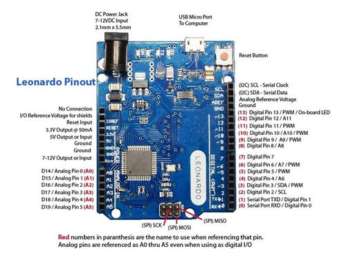 Placa Leonardo R3 Rev3 Atmega32u4 Com Cabo Usb Para Arduino