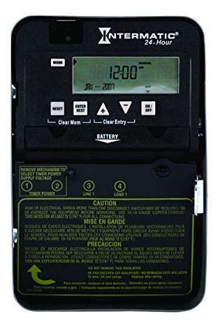 Intermatic Et1105c - Interruptor Horario, 1 Circuito/30 Ampe
