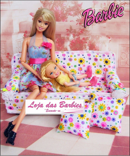 Sofá Para Boneca Barbie Susi Ken Kelly Blythe Casa Móveis