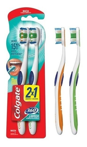 Escovas Dental Colgate 360 Graus Leve 2 Pague 1