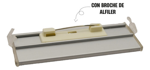 Gafete Aluminio Plata Broche Alfiler 5 Piezas Personalizable