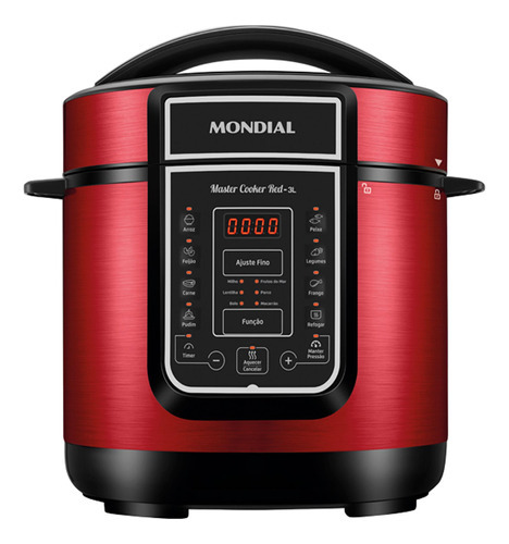 Panela De Pressão Elétrica Digital Master Cooker Red 3l 110v