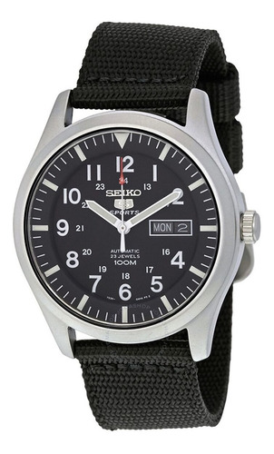 Reloj Seiko 5 Sports Fondo Negro Correa Nylon Snzg15