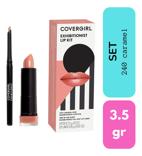 Labial + Delineador Covergirl Exhibitionist Lip Kit Original