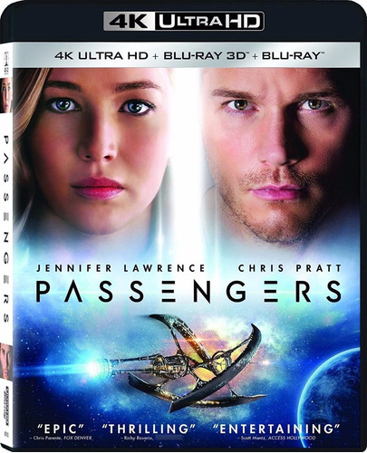 4k Ultra Hd + Blu-ray 2d + 3d Passengers / Pasajeros (2016)