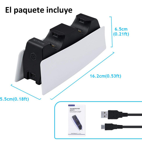 Base Cargador Para Consola Soporte Ps5 5v2a Carga Rápida