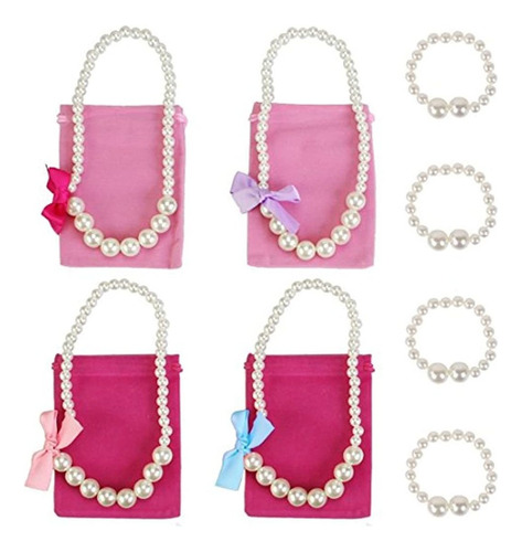 Kilofly Princess Party Favor - Juego De 4 Collares Y Pulsera