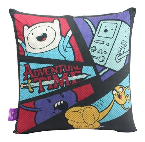 Almohada Finn Jake Adventure Time Cartoon Network Gang, color negro