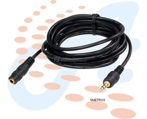Cable Audio Extensión 3.5mm Plug 5 Metros Macho A Hembla
