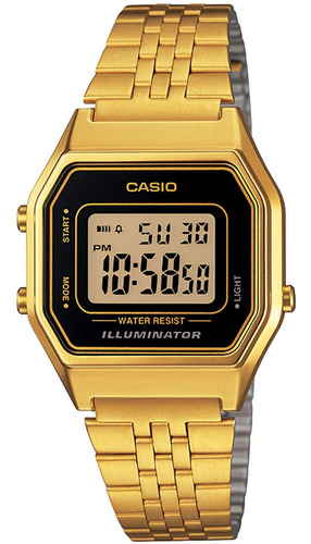 Relógio Casio La680wga-1df Dourado Digital Retrô - Refinado