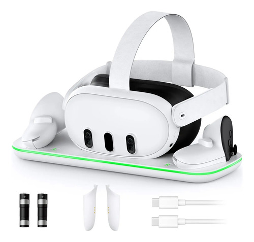 Base De Carga Con Luz Para Oculus Quest 3 Vr