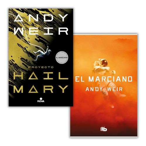 Paquete Andy Weir - Marciano + Proyecto Hail Mary, de Alex Michaelides. Serie Andy Weir, vol. 1. Editorial B de Bolsillo, tapa blanda, edición 1 en español, 2023