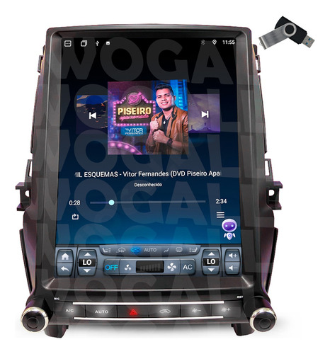 Central Multimidia Tesla Nova Ford Ranger 12poleg Completa