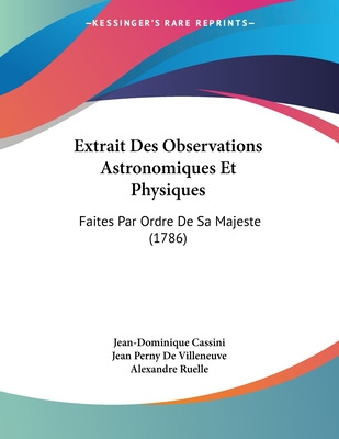 Libro Extrait Des Observations Astronomiques Et Physiques...