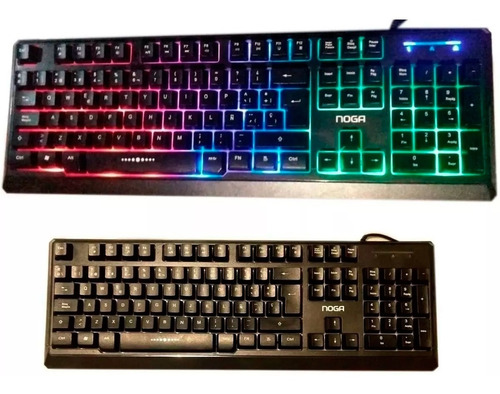 Teclado Stormer Retroiluminado Gamer Noga Nkb-5020 Usb Led