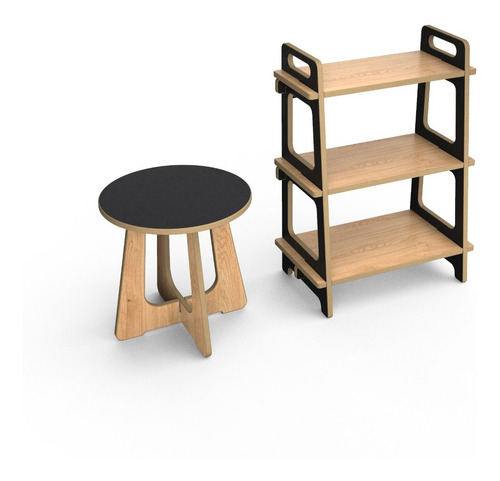 Imagen 3 de 10 de Organizador De Madera 82x60x35 + Mesa 45 Cm - Envío Gratis