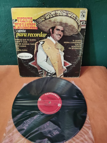 Lp Vicente Fernandez Canta Para Recordar Vinilo