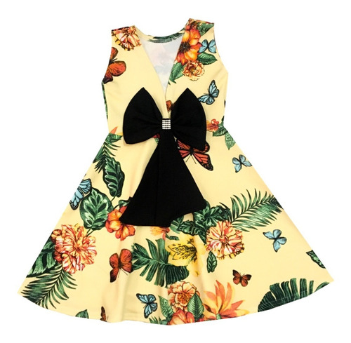 Vestido Infantil Moda Kids Rodado Laço Atacado Promoção