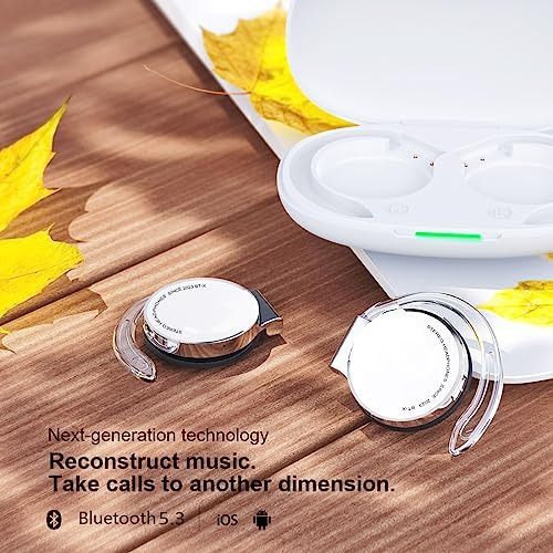 Auriculares On Ear Bluetooth V5.3, Auriculares Con Clip Inal