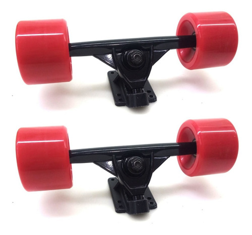 Kit Long Trucks 180 Rodas 74mm Rolamentos Abec 7 Importados