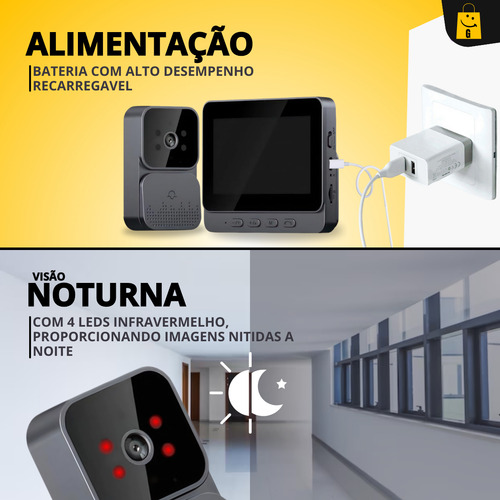 Vídeoporteiro Residencial Módulo Interno E Externo Ivr 1070u