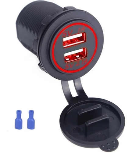 Cargador Doble Usb Autos Moto Camiones