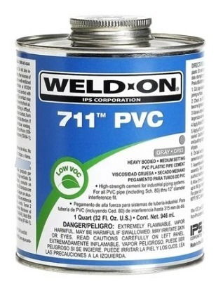 Pegamento Pvc Weld-on 711 Con Brocha 16 Oz