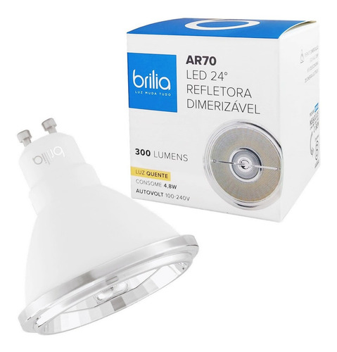 Lâmpada led Brilia Código: 303195 AR70 cor branco quente 2700k 4.8W