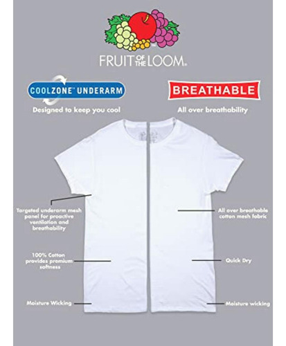 Fruit Of The Loom Camisetas De Algodón Transpirable Para