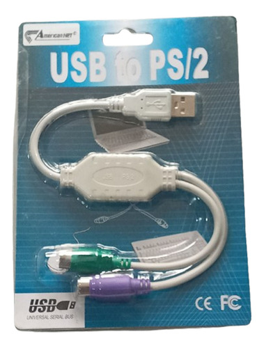 Cable / Adaptador 2 Ps2 A Usb, Para Mouse Y Teclado Generico
