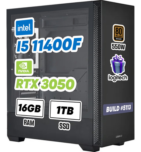 Cpu Gamer I5 11400f | Rtx 3050 8gb | 16gb Ddr5 | 1tb Ssd