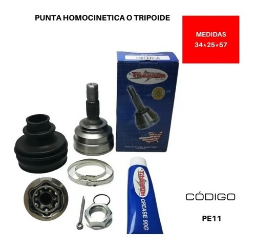 Punta De Tripoide Peugeot 206 307 408 34 Estrías Sin Abs