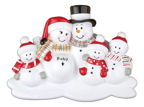 4 Juego De Adornos Familiares De Muñecos De Nieve 4 Piezas