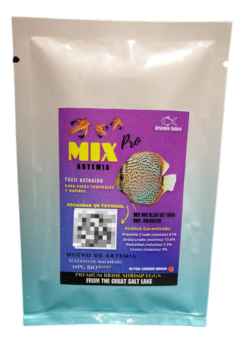 Alimento Comida Para Peces Mix Artemia Pro 1pza