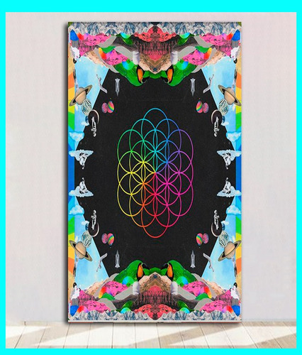 Cuadro Decorativo Coldplay Discografia 29x50 Cm Musica Cd 